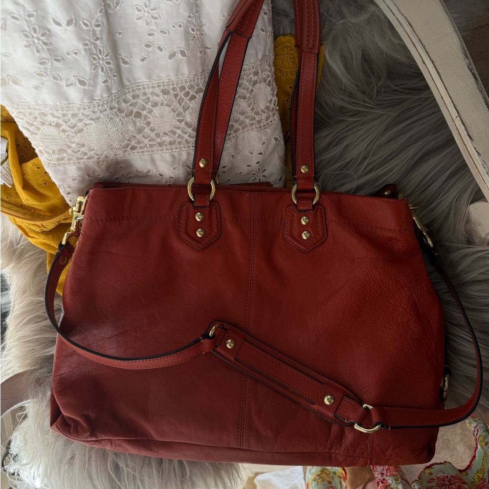 COACH‎ Leather Bag tote “Ashley”#F1261-19243 compartments crossbody satchel EUC - Picture 16 of 17
